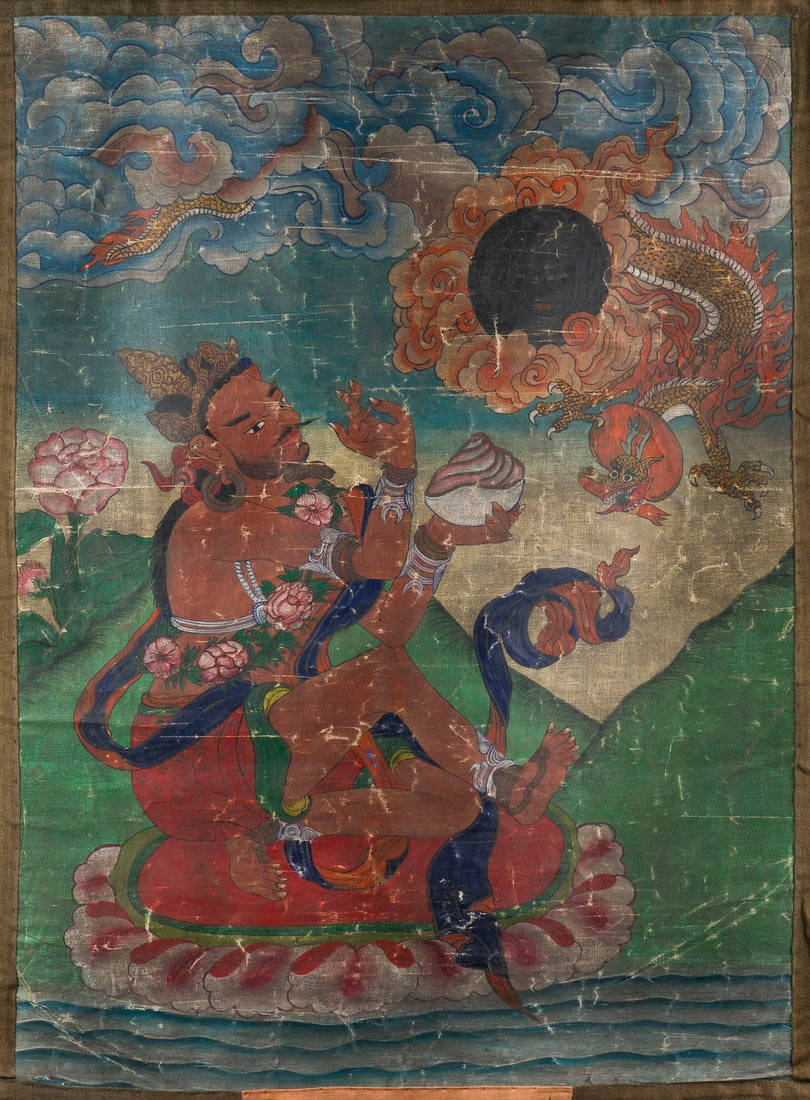EIN THANGKA DES MAHASIDDHA VIRUPA