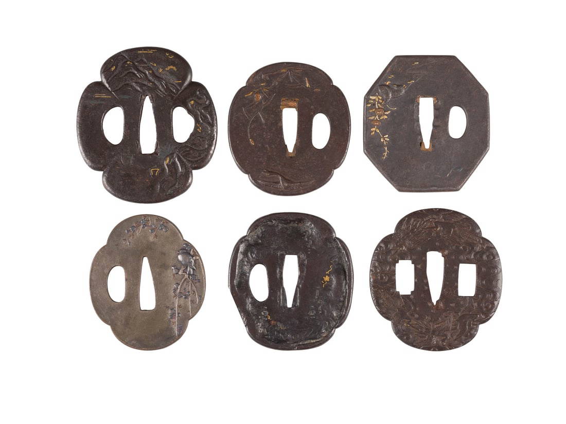 SECHS TSUBA AUS EISEN