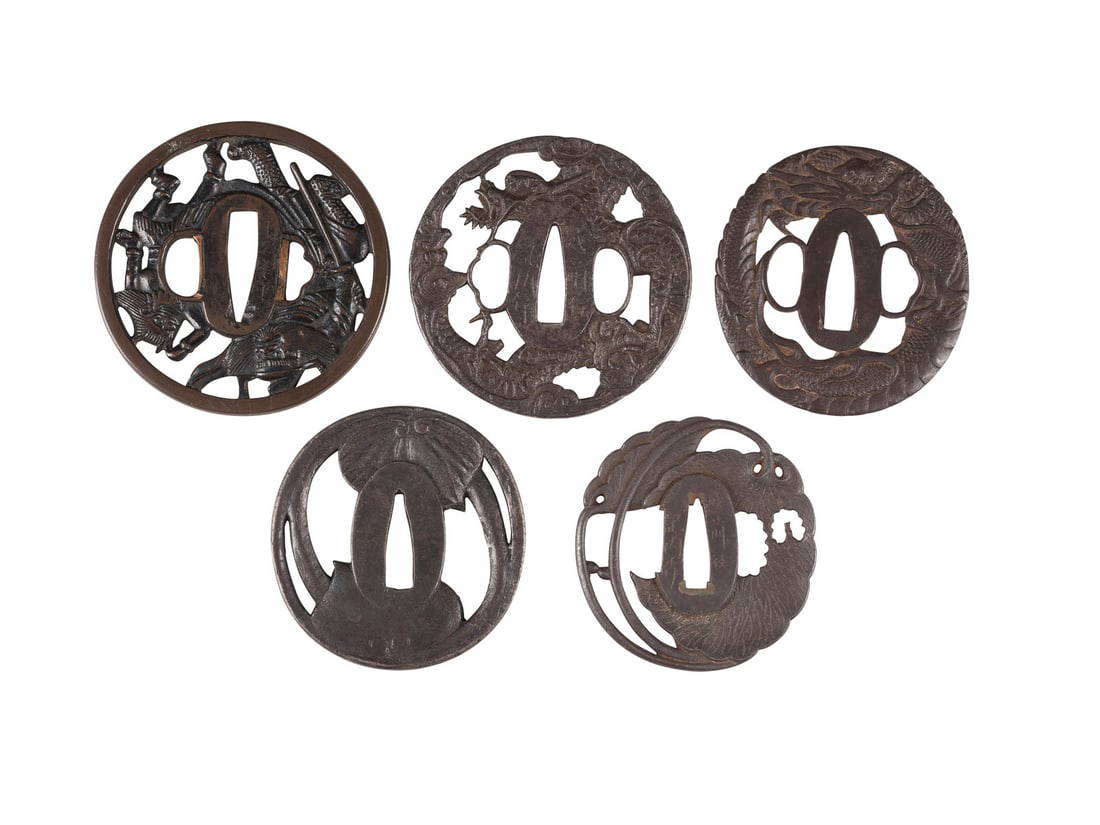FUENF TSUBA DER SCHULE ECHIZEN KINAI