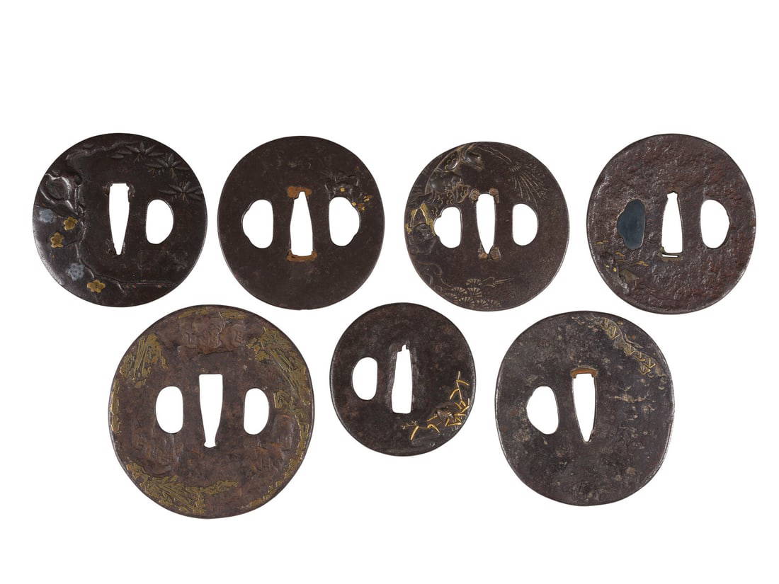 SIEBEN EINGELEGTE TSUBA