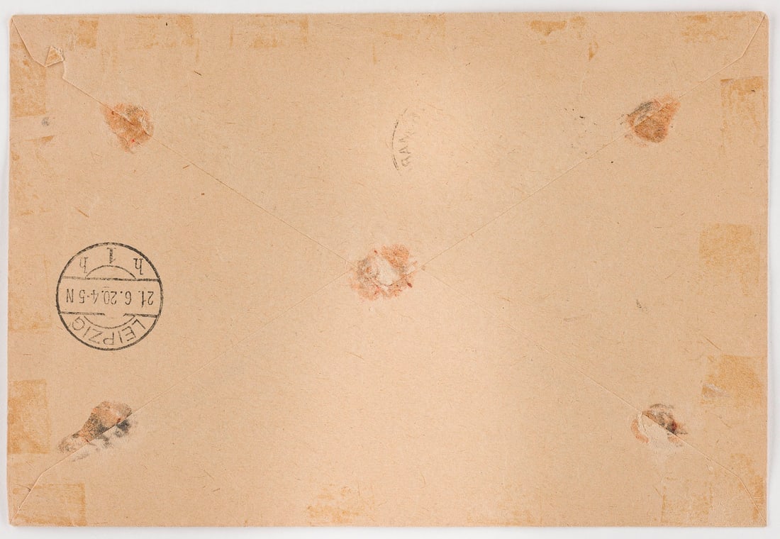 DEUTSCHE ABSTIMMUNGSGEBIETE: DEUTSCHE ABSTIMMUNGSGEBIETE Marienwerder Eilbotenbrief (Expres) mit Nachnahme (Remboursement) von Marienburg nach Leipzig, frankiert mit Germania zwei 2 1/2 Pfennig Marken (schwarzer Überdruck 2