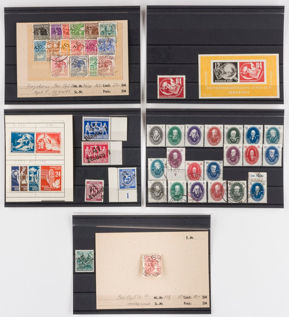 ALLIIERTE BESETZUNG SOWJETISCHE ZONE Sachsen/Halle/Plauen/Spremberg/Walddorf (Meinigen) Konvolut (1 of 3)