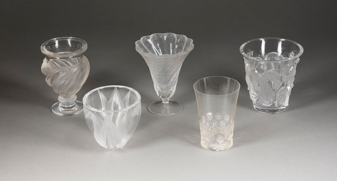 LALIQUE | VIER VASEN UND EIN GLAS (1 of 1)