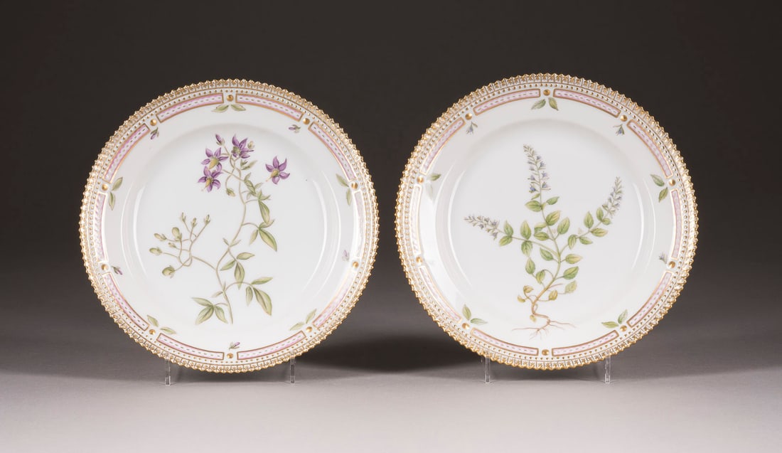 | ZWEI KUCHENTELLER 'FLORA DANICA' (1 of 1)