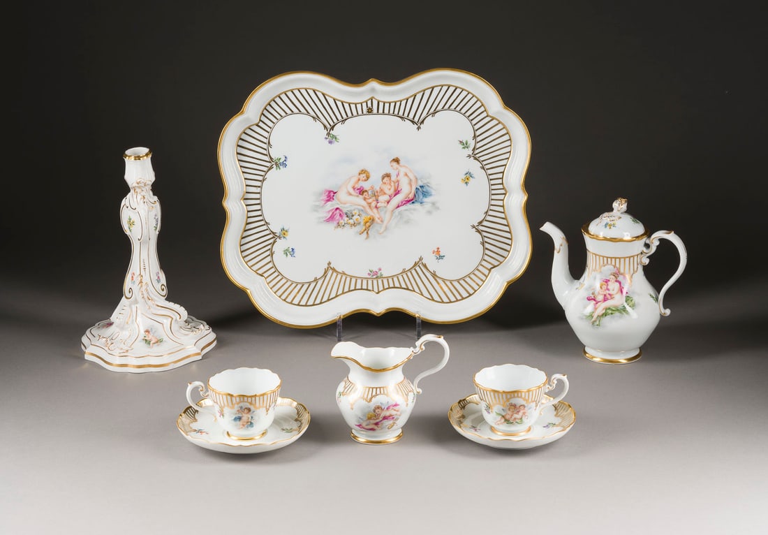 | KAFFEE-DEJEUNER-SERVICE MIT HIMMLISCHEN SZENEN (1 of 1)