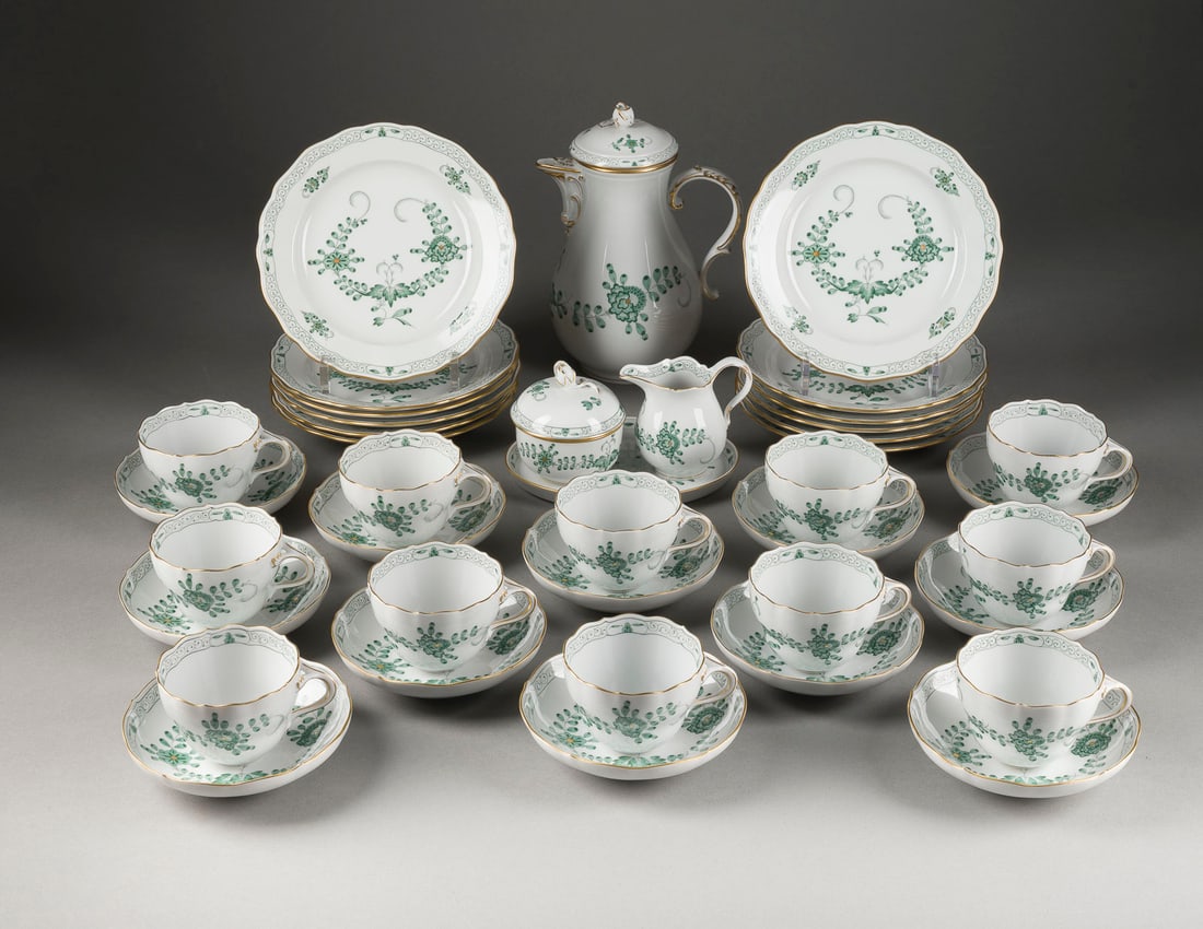 | 40-TEILIGES KAFFEESERVICE 'INDISCH GRÜN' (1 of 1)