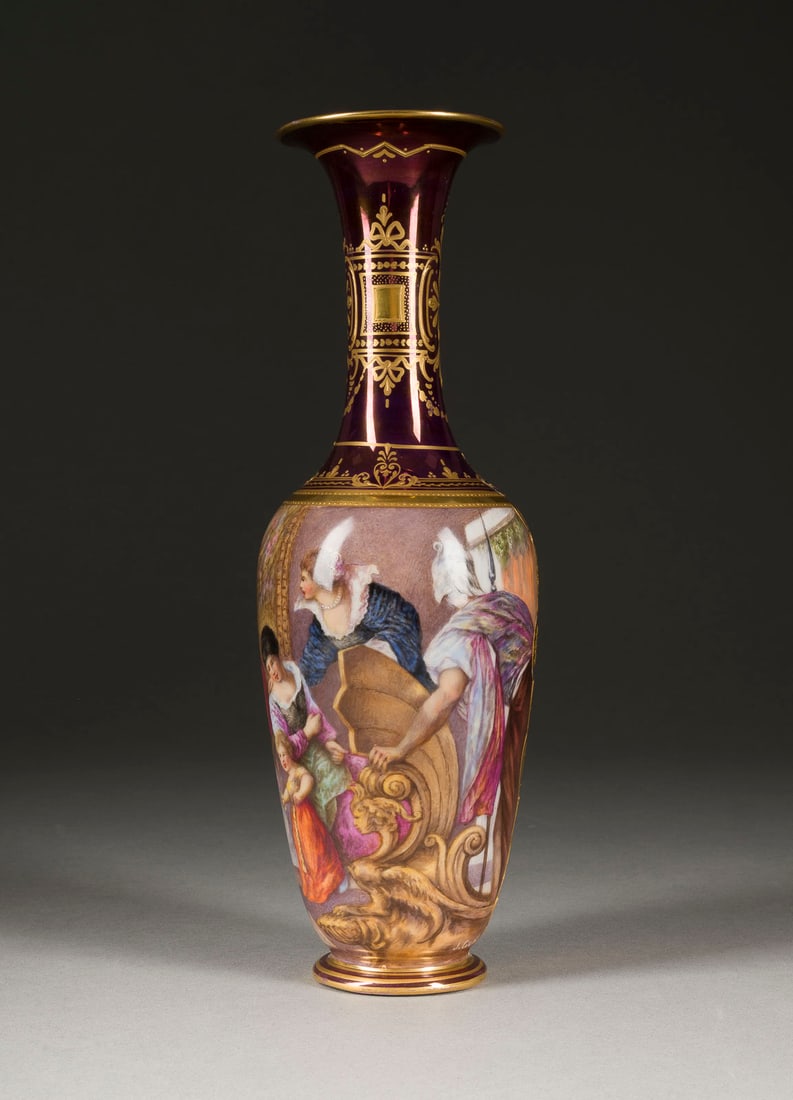 | VASE 'VENEDIG EHRT CATERINA CORNARO' NACH HANS MAKART (1 (1 of 1)