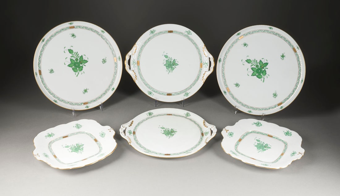 | SECHSTEILIGES PORZELLAN KONVOLUT 'APPONYI GRÜN' (1 of 1)