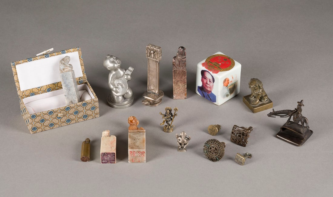 | KONVOLUT AUS 16 ASIATISCHEN SIEGELSTÖCKEN (1 of 1)