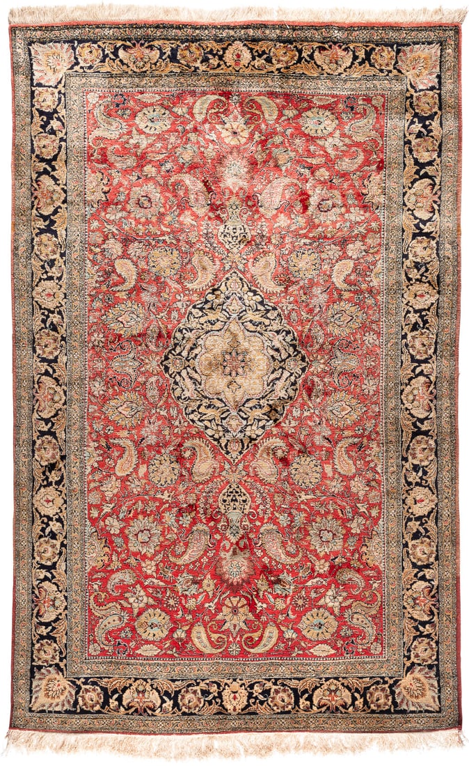 | GHOM SEIDE: GHOM SEIDE Persien, 2.H. 20. Jh. 214 x 134 cm. Leichte Anschmutzungen.GHOM SEIDE Persien, 2.H. 20. Jh.