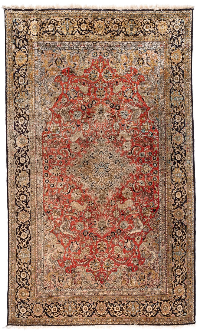 | GHOM SEIDE: GHOM SEIDE Persien, 2.H. 20. Jh. 225 x 134 cm. Leichte Gebrauchsspuren.GHOM SEIDE Persien, 2.H. 20. Jh.