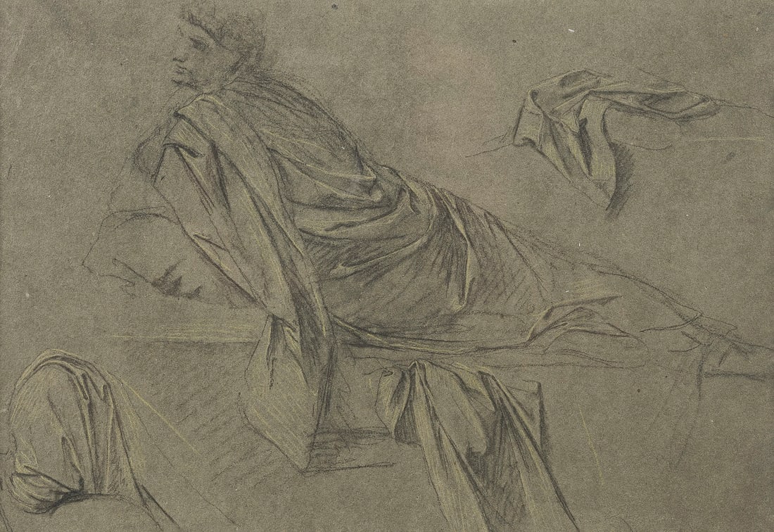 ANSELM FEUERBACH (ZUGESCHRIEBEN) | SKIZZE EINER HALB SITZEN (1 of 1)