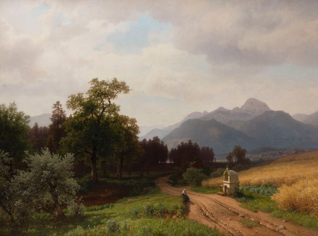 HERMANN D.Ä. POHLE | LANDSTRAßE DURCH WALD UND WIESEN 1866 (1 of 1)