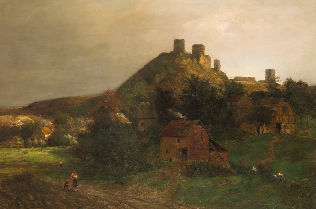 BERNHARD SCHNEIDER | GEWITTERLANDSCHAFT MIT GEHÖFT UND BURG (1 of 1)