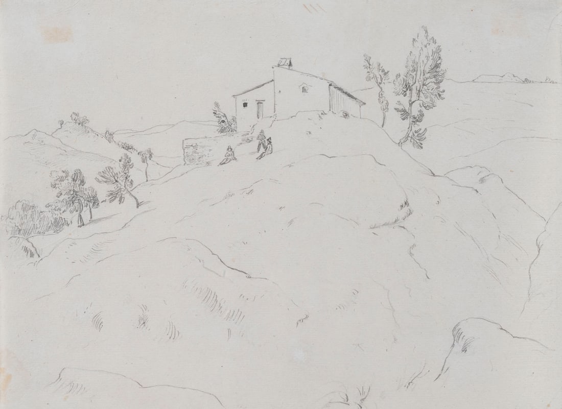 CARL BLECHEN (ZUGESCHRIEBEN) | LANDSCHAFT MIT HÜTTE AUF EIN (1 of 1)