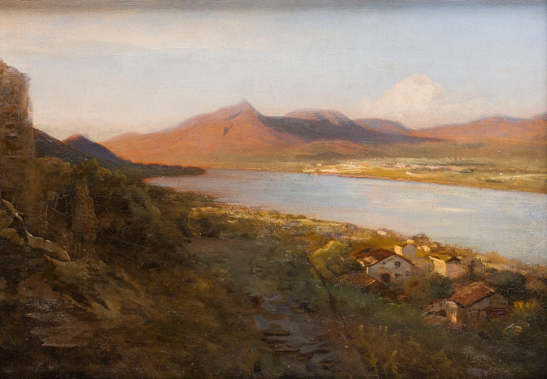 ALBERT FLAMM (ZUGESCHRIEBEN) | ÖLSTUDIE. ITALIENISCHE FLUSS (1 of 2)