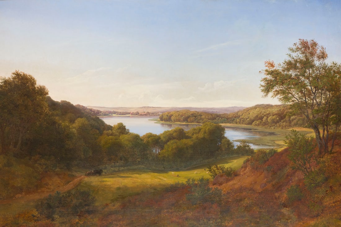 AUGUST WILHELM BOESEN | LANDSCHAFT BEI LUNDBYE, KOPENHAGEN. (1 of 2)