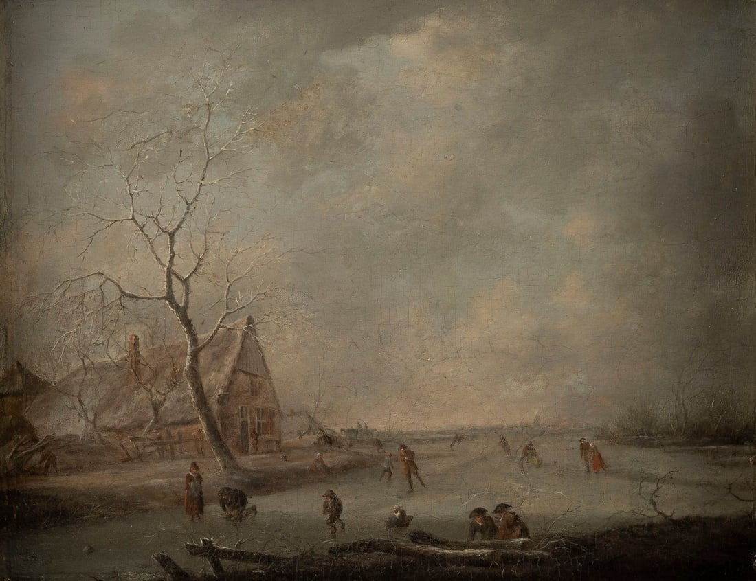 JOHANNESCHRISTIANUS JANSON | WINTERLANDSCHAFT MIT SCHLITTSC (1 of 2)