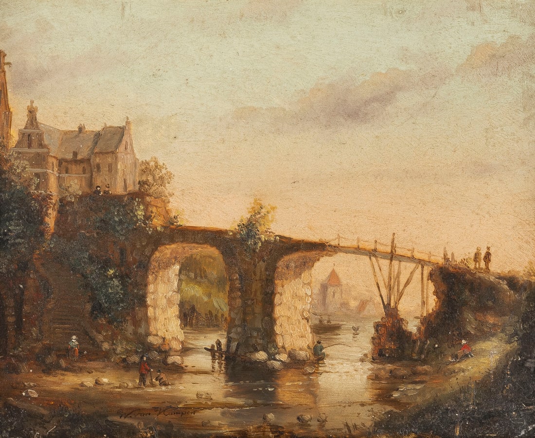 HOLLÄNDISCHE LANDSCHAFTSMALER | BLICK AUF DIE STADTBRÜCKE (1 of 1)