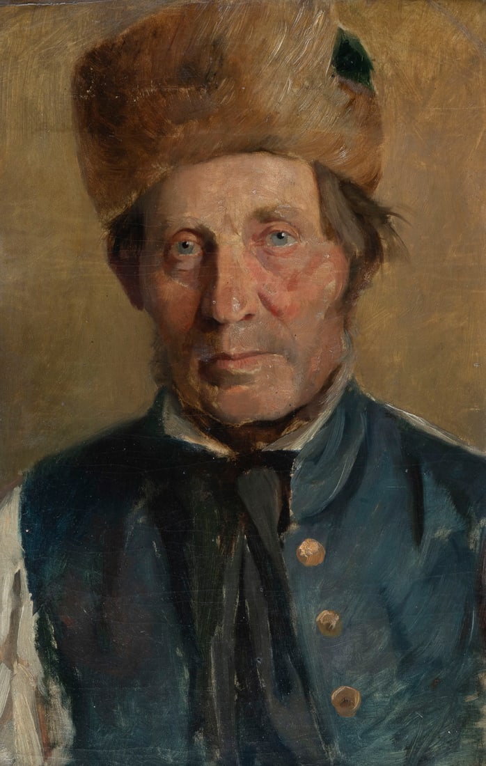 LOUIS STUTTERHEIM (ATTR.) | BILDNIS EINES MANNES IN PELZMÜT (1 of 2)