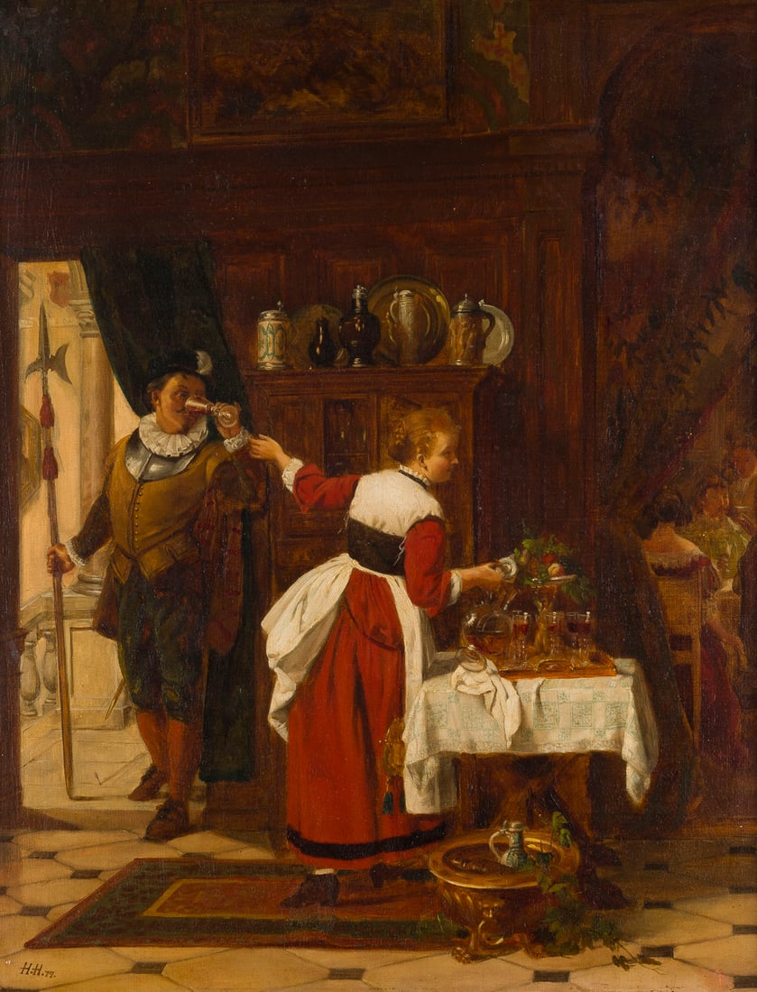 HUBERT VON HERKOMER | DAS GESTOHLENE GESCHENK, 1879 (1 of 1)