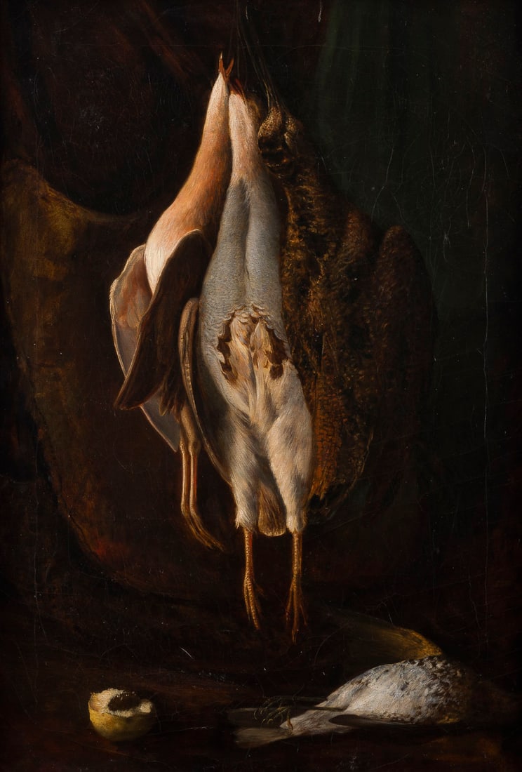 FLÄMISCHE SCHULE DES 19. JH. | STILLLEBEN MIT VÖGELN UND AU (1 of 1)