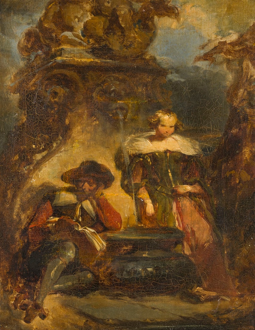 HANS MAKART (UMKREIS) | ZWEI FIGUREN AM BRUNNEN (1 of 2)