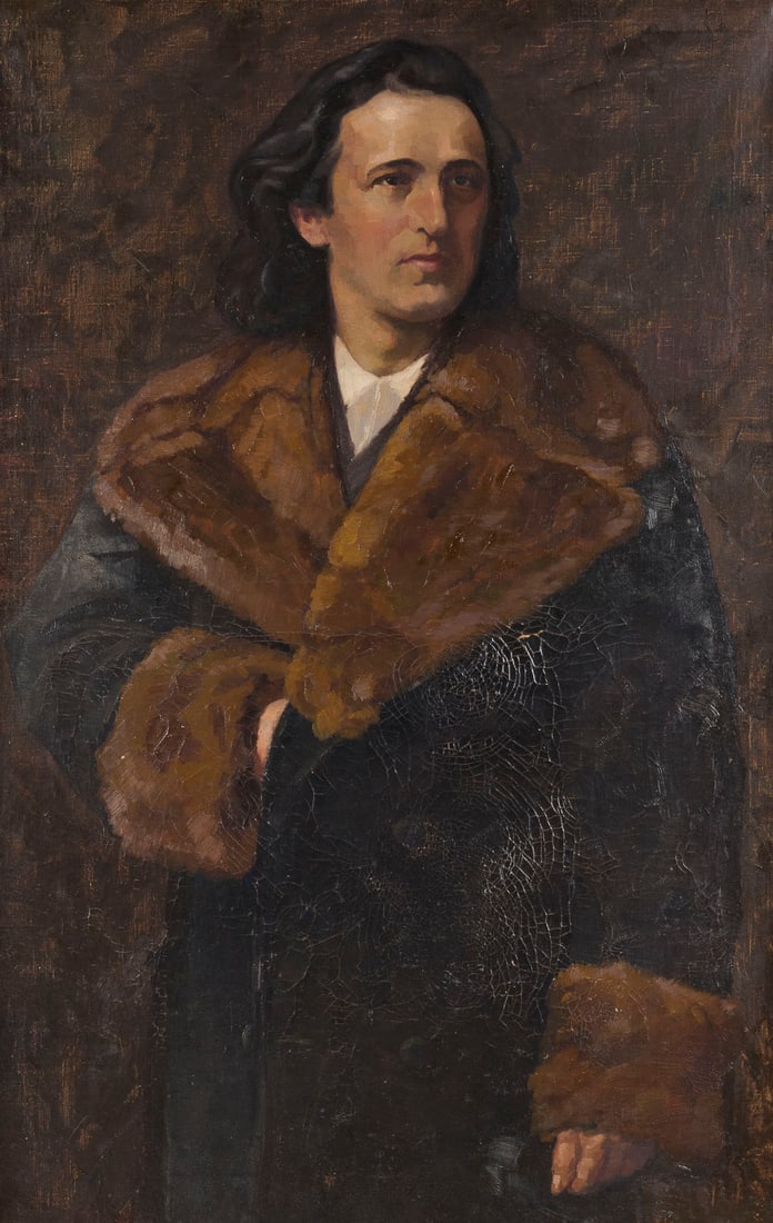 UNBEKANNTER PORTRAITIST | ANTON RUBINSTEIN: UNBEKANNTER PORTRAITIST Tätig im 19. Jh. ANTON RUBINSTEIN Öl auf Leinwand. 115 x 77 cm (R. 140 x 103 cm). Krakelee. Rahmen.UNBEKANNTER PORTRAITIST Tätig im 19. Jh. ANTON RUBINSTEIN