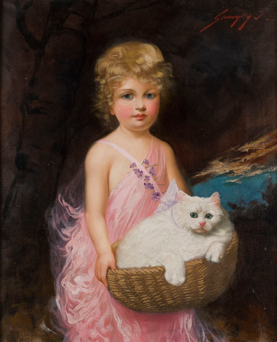 WOHL POLNISCHER MALER DES 19./20. JAHRHUNDERTS | MÄDCHEN MI (1 of 2)