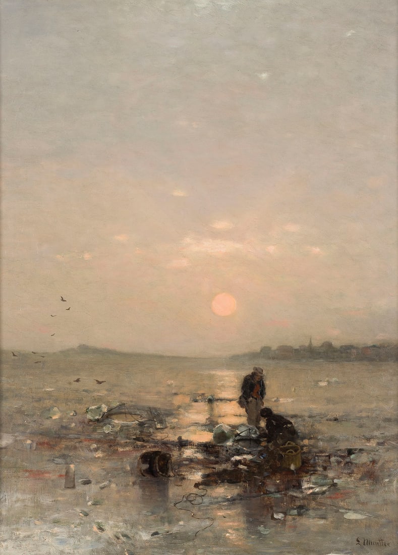 LUDWIG MUNTHE | FISCHER AUF DEM ZUGEFRORENEN SEE (1 of 1)