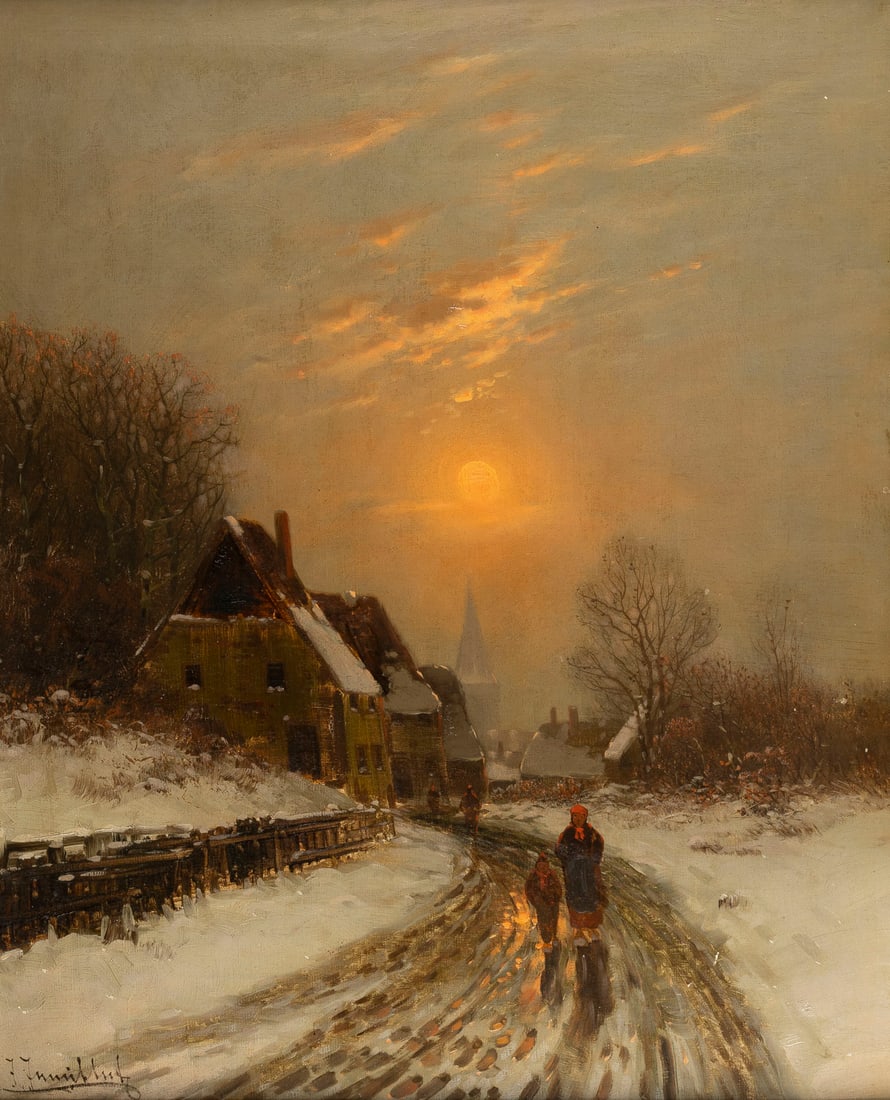 JOHANN JUNGBLUT | WINTERABEND IM DORF (1 of 1)