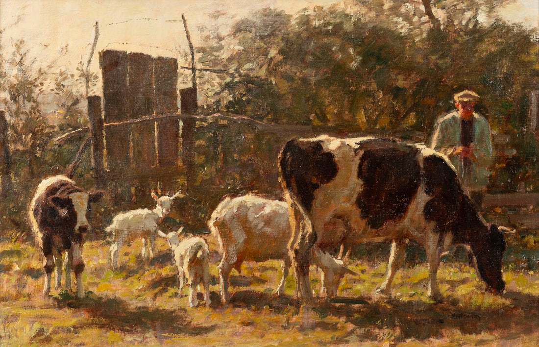 JULIUS PAUL JUNGHANNS | BAUER MIT KÜHEN UND ZIEGEN (1 of 1)