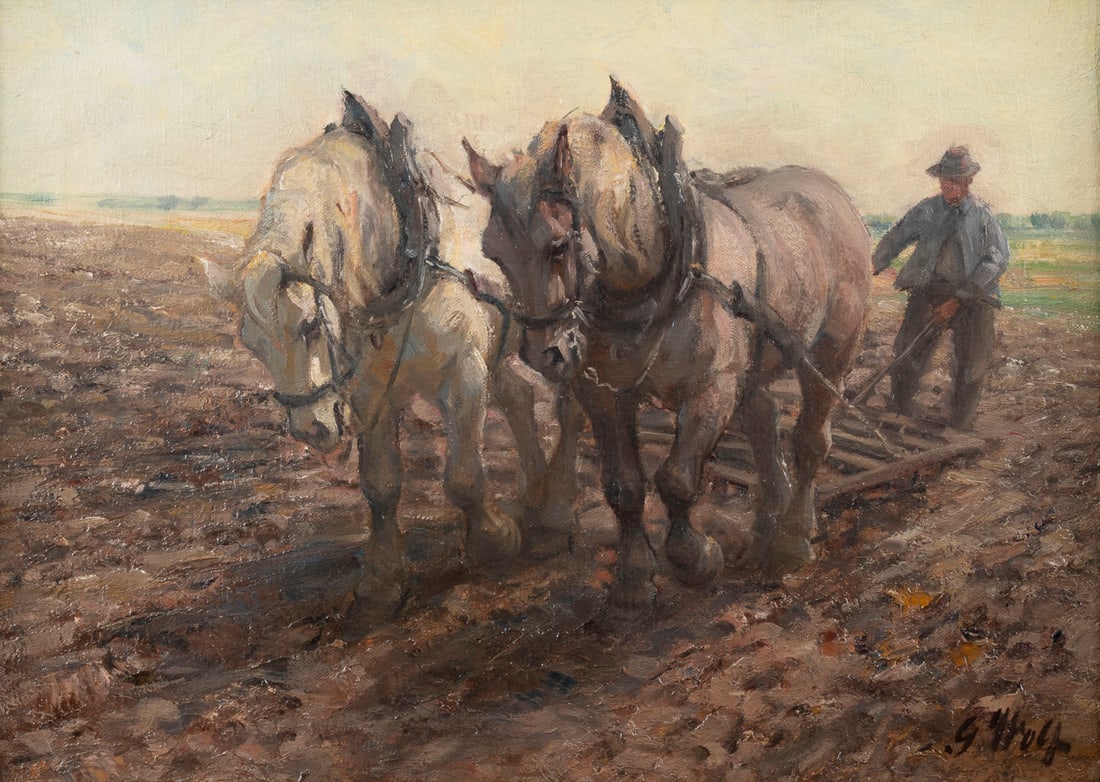 GEORG WOLF | BAUER BEIM PFLÜGEN (1 of 1)