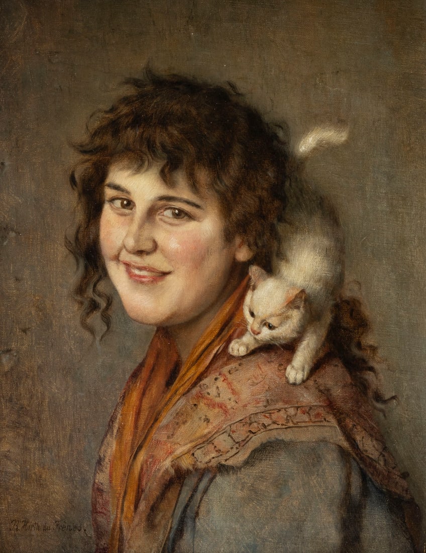 RUDOLF HIRTH DU FRENES | MÄDCHEN MIT KÄTZCHEN (1 of 1)