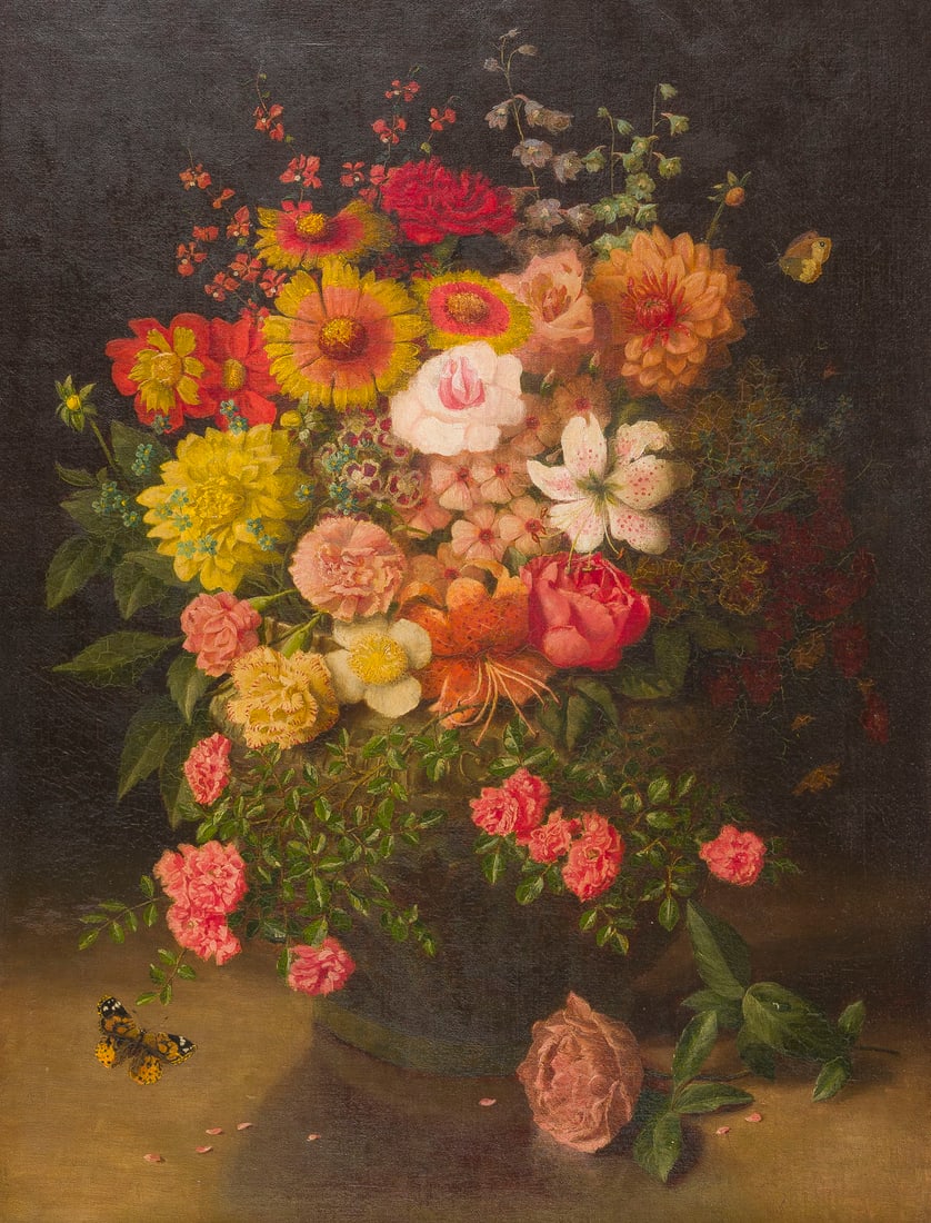 HERBERT P. DOLLMANN | BLUMENSTILLLEBEN MIT SCHMETTERLING (1 of 2)