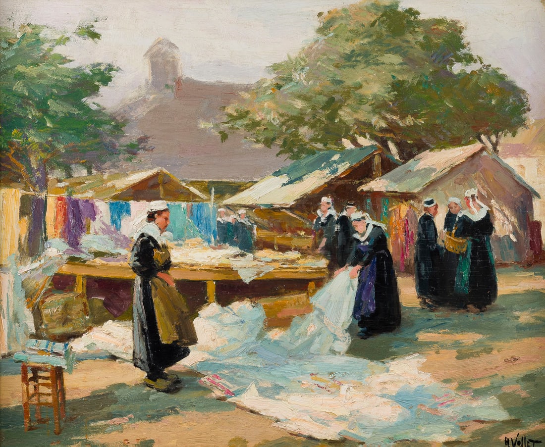 HENRY EMILE VOLLET | DER TÜCHERMARKT VON CONCARNEAU (1 of 2)