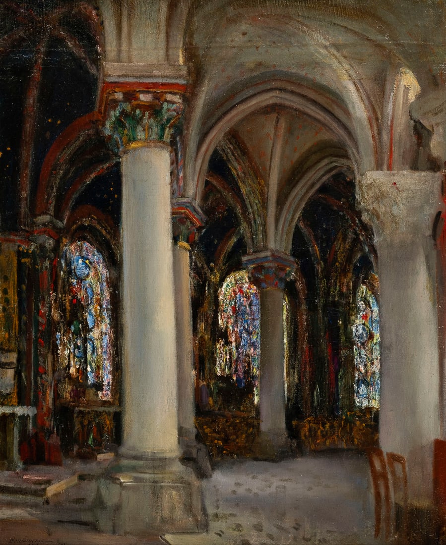 LEON BONHOMME | INTERIEUR DER KIRCHE SAINT-DENIS, 1897 (1 of 2)