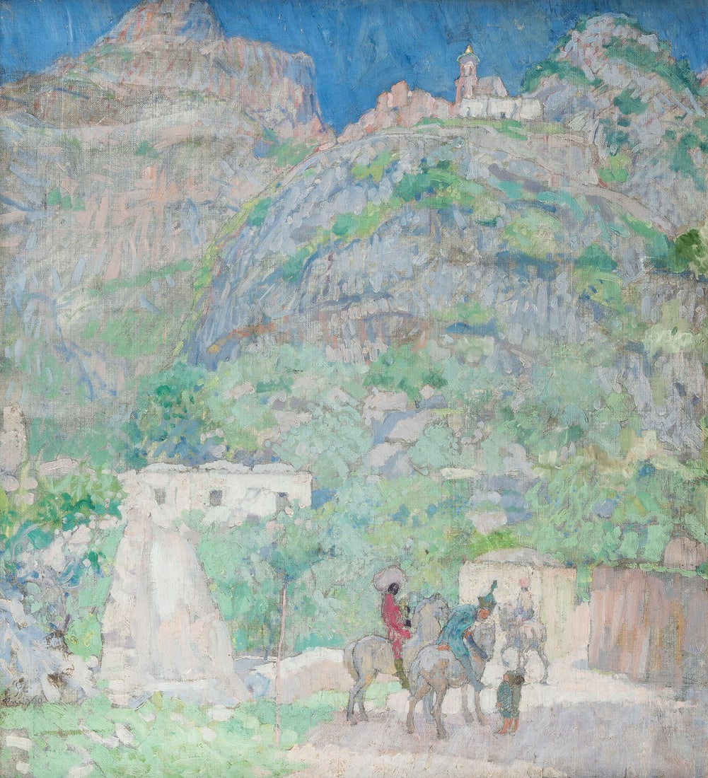 CARL PLÜCKEBAUM | POSITANO, DER WEG ZUR BERGKAPELLE, 1910ER (1 of 1)