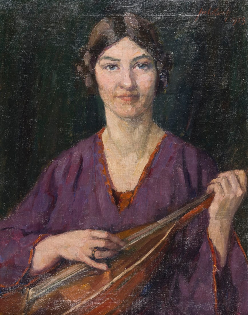 JULIUS KOCH | MÄDCHEN MIT LAUTE, 1923 (1 of 2)