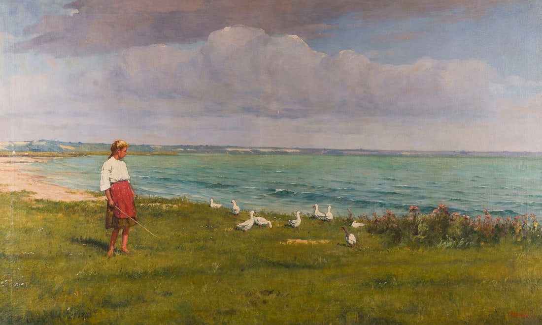 ISTV?N MERO | KÜSTENLANDSCHAFT MIT GÄNSEMAGD (1 of 1)