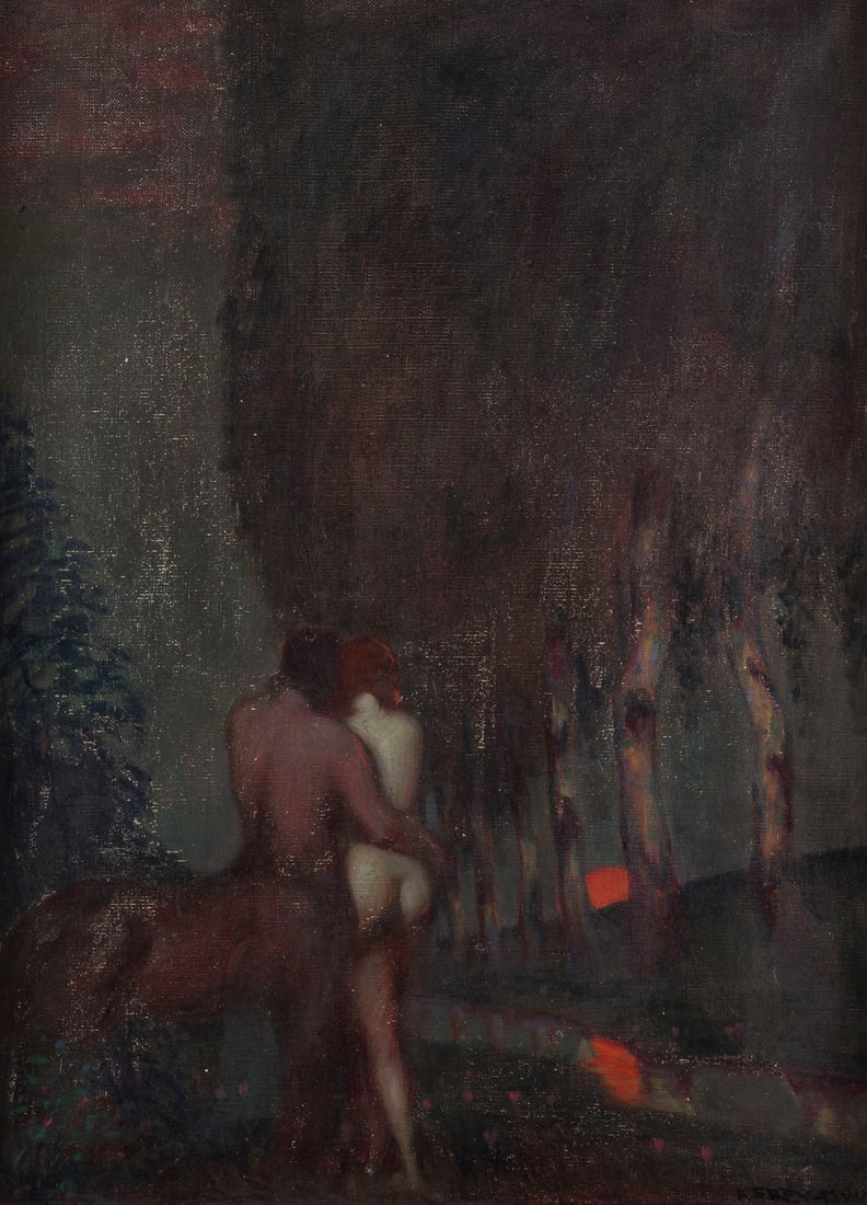 ADOLF FREY-MOOCK | KENTAUR MIT NYMPHE BEI SONNENUNTERGANG (1 of 2)