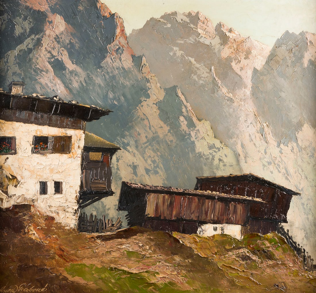 GEORG ARNOLD-GRABONE | BAUERNHOF IM ALPENLANDSCHAFT (1 of 1)