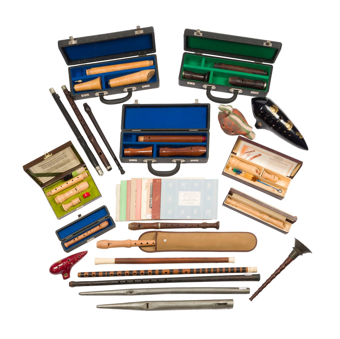 | KONVOLUT VON 20 FLÖTEN UND NOTEN (1 of 1)