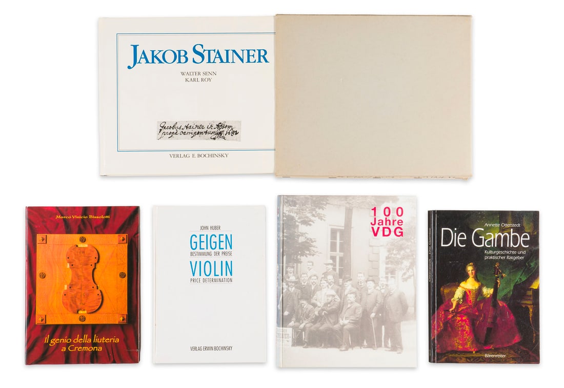 | KONVOLUT VON FÜNF BÜCHERN ZUR STREICHINSTRUMENTENKUNDE (1 of 1)