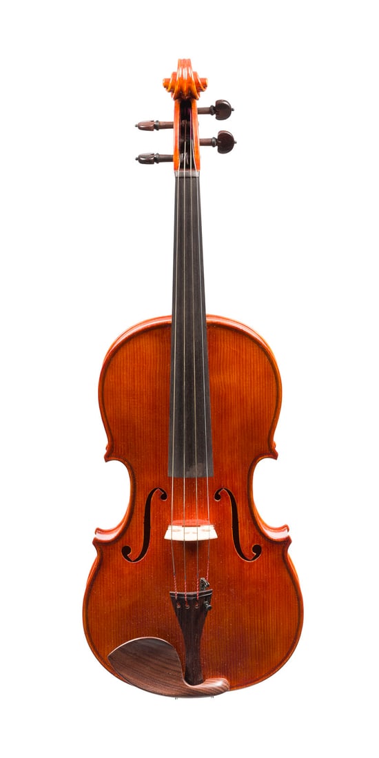 | VIOLA 'REINHOLD SCHNABL': VIOLA 'REINHOLD SCHNABL' Bubenreuth, um 2000 Zweiteilige Fichtenholzdecke und Ahornboden, hellbraun-rötlicher Lack. 4/4 Bratsche, L. 67, Korpusl. 40,5 cm. Ohne Zettel. Min. ber.VIOLA 'REINHOLD