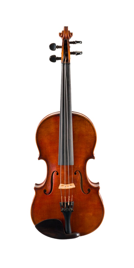 | VIOLINE NACH 'DAVID TECCHLER': VIOLINE NACH 'DAVID TECCHLER' Deutsch, Anfang 20. Jh. Zweiteilige Fichtenholzdecke und Ahornboden, hellbrauner Lack. 4/4 Geige, L. 58,5, Korpusl. 35,5 cm. Geigenzettel: 'David Tecchler Liutaro fecit