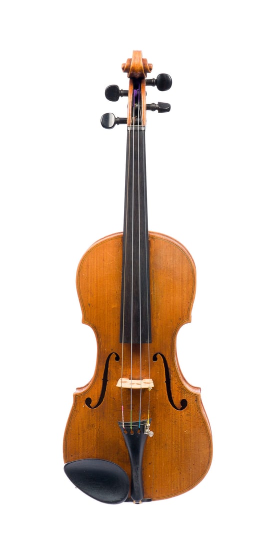 | VIOLINE NACH 'ANTONIO GRAGNANI': VIOLINE NACH 'ANTONIO GRAGNANI' Wohl Livorno 19. Jh. Zweiteilige Fichtenholzdecke und Ahornboden, hellbrauner Lack, rückseitig geschwungene Einlage. 4/4 Geige L. 58,5, Korpusl. 35,1 cm. Geigenzettel
