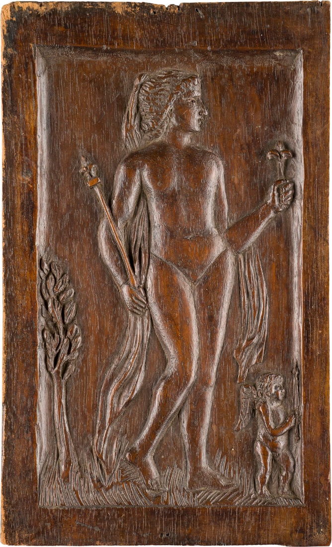 | RELIEF: VENUS / APHRODITE MIT LIEBESSTAB (1 of 2)