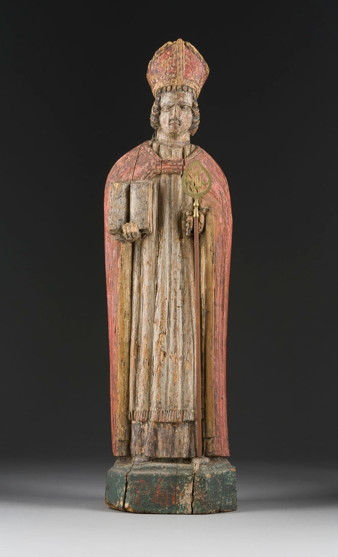 | HEILIGER BISCHOFF MIT BUCH UND STAB (1 of 2)