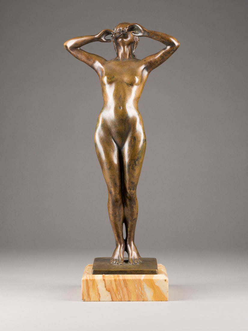 UNGARISCHER BILDPLASTIKER | 'DER RUF' (STEHENDER FRAUENAKT) (1 of 4)